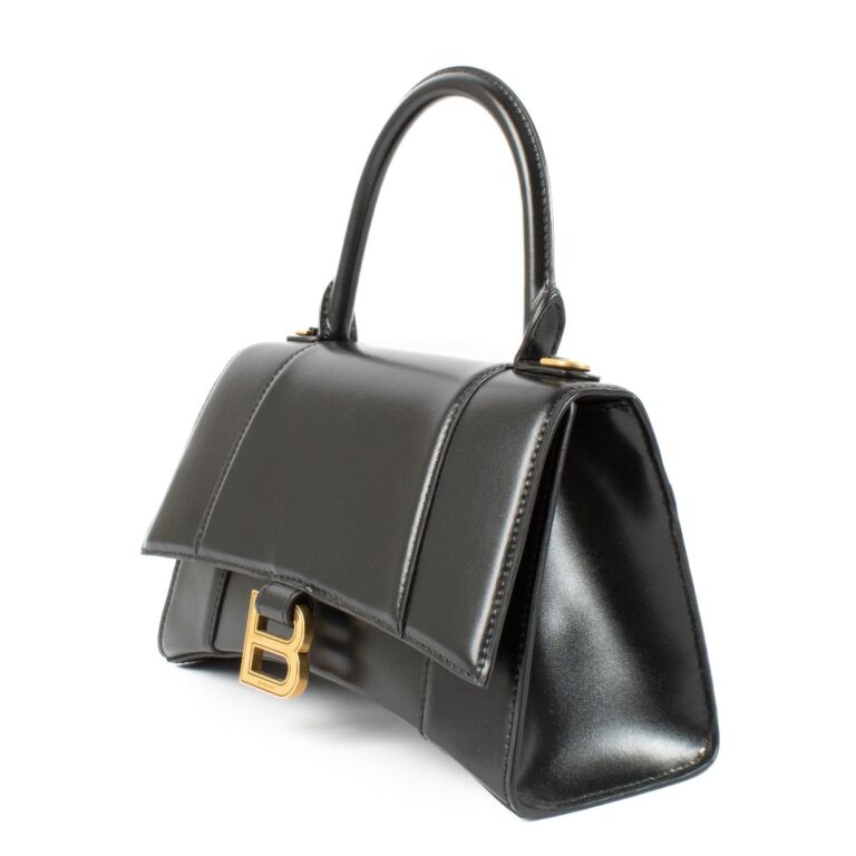 【関税&送料込】Balenciaga Black Satin Small Hourglass Handb 23642047_53619274_1000.jpg