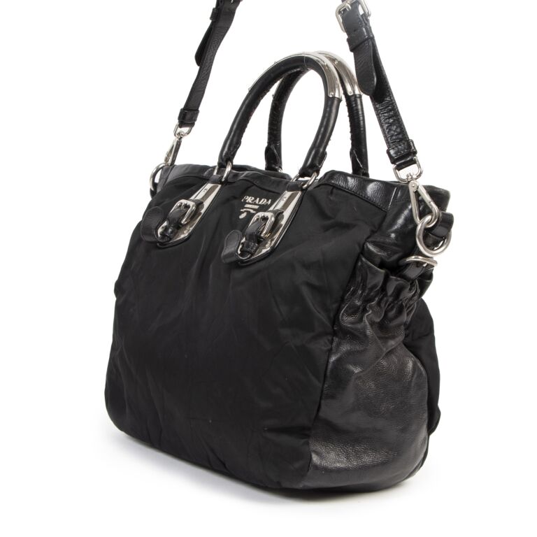 Prada tessuto handle bag store