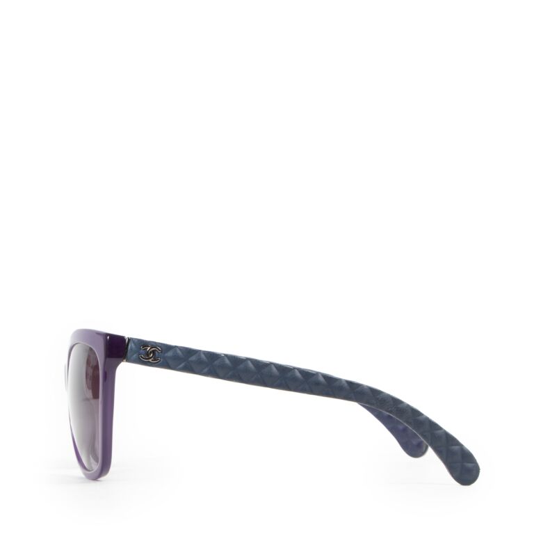 Chanel 5020 C576 Purple Lilac Black Frame Purple Lens Sunglasses Italy  54-18-125