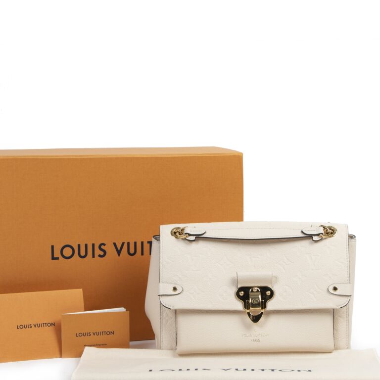 Louis Vuitton Cream Monogram Empreinte Vavin Bag ○ Labellov