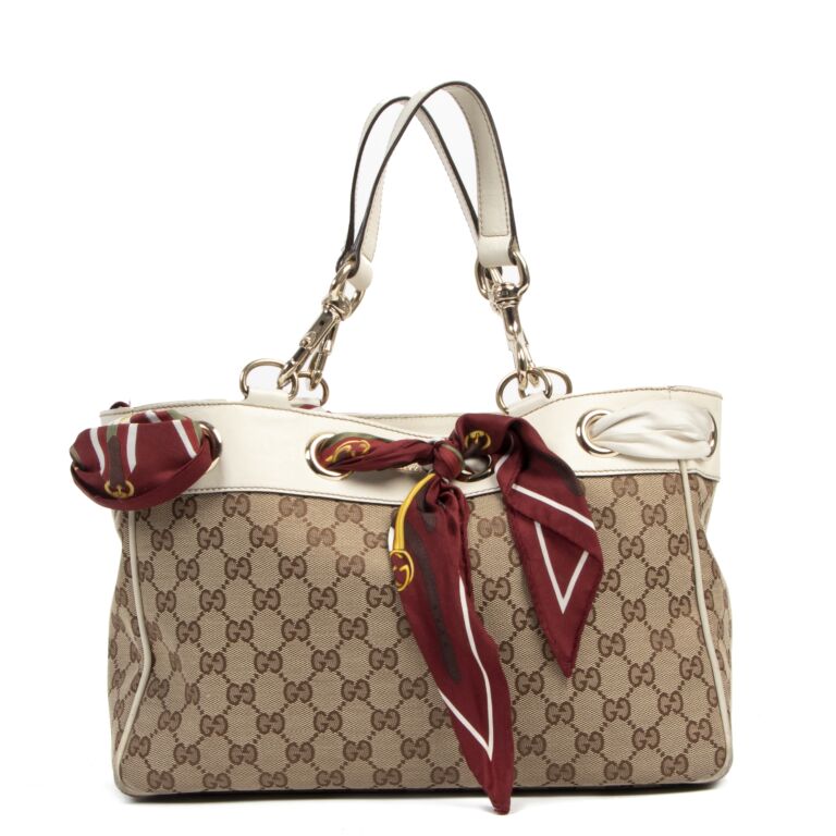 gucci positano scarf tote