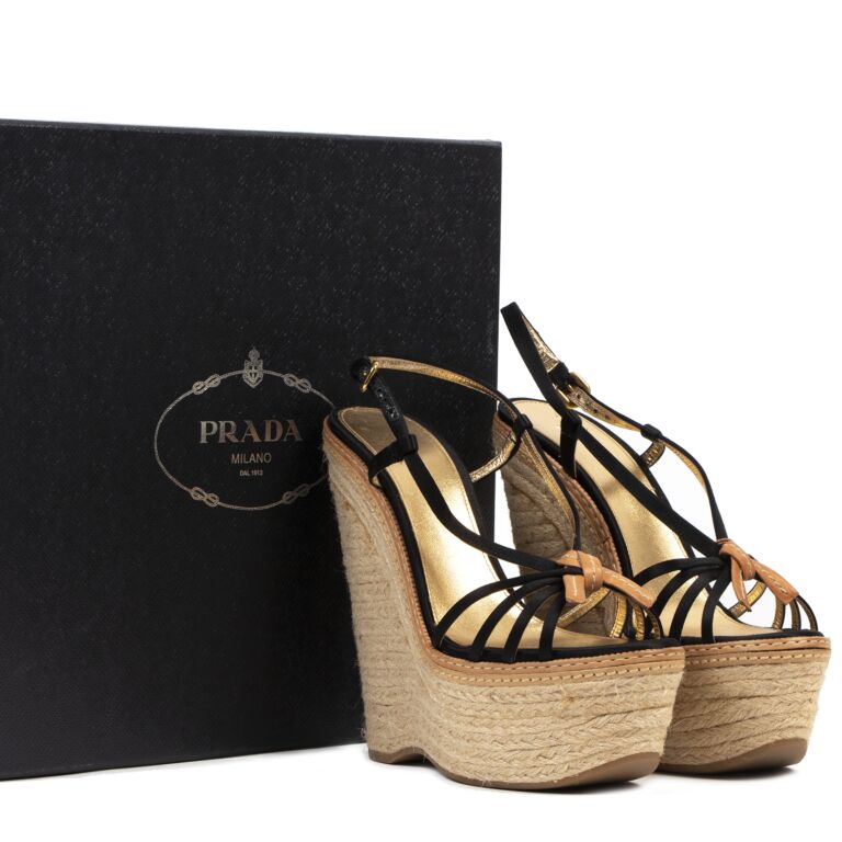Prada sales wedges sale
