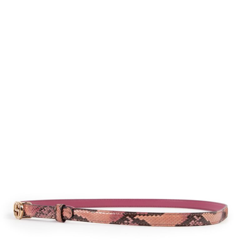 小物 GUCCI Braided leather belt Smoky pink GUCCI Braided leather belt Smoky pink