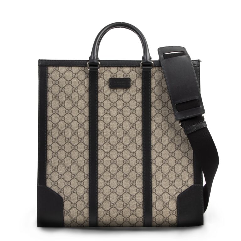 【GUCCI】GG SUPREME TOTE BAG Gucci GG Supreme Beige Tote Bag ○ Labellov ○ Buy and Sell