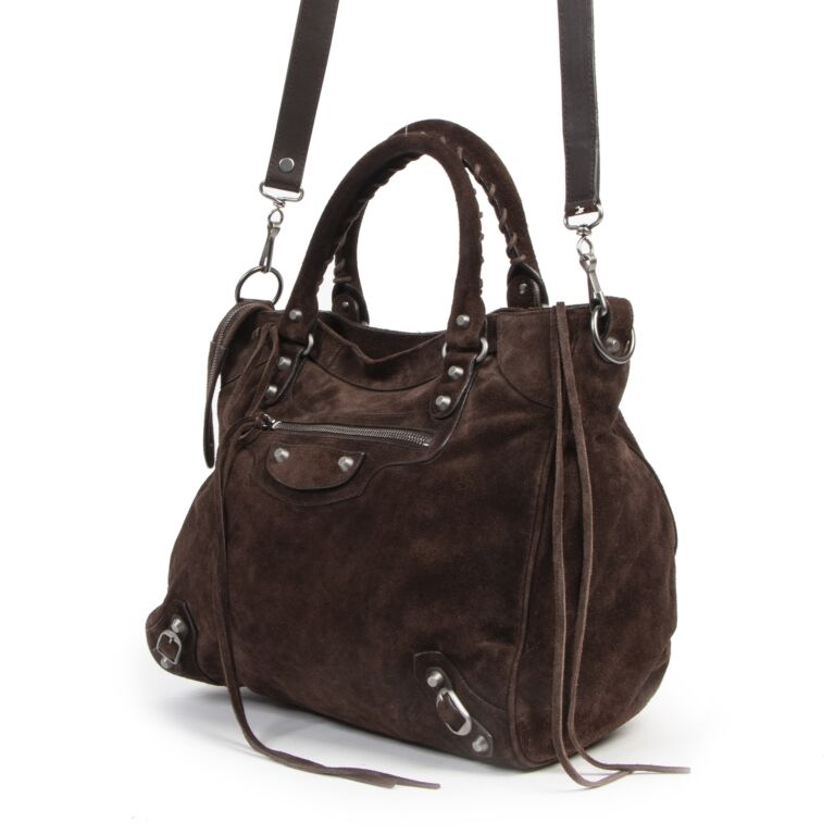 Balenciaga Mocha Suede ○ Labellov ○ Buy and Luxury