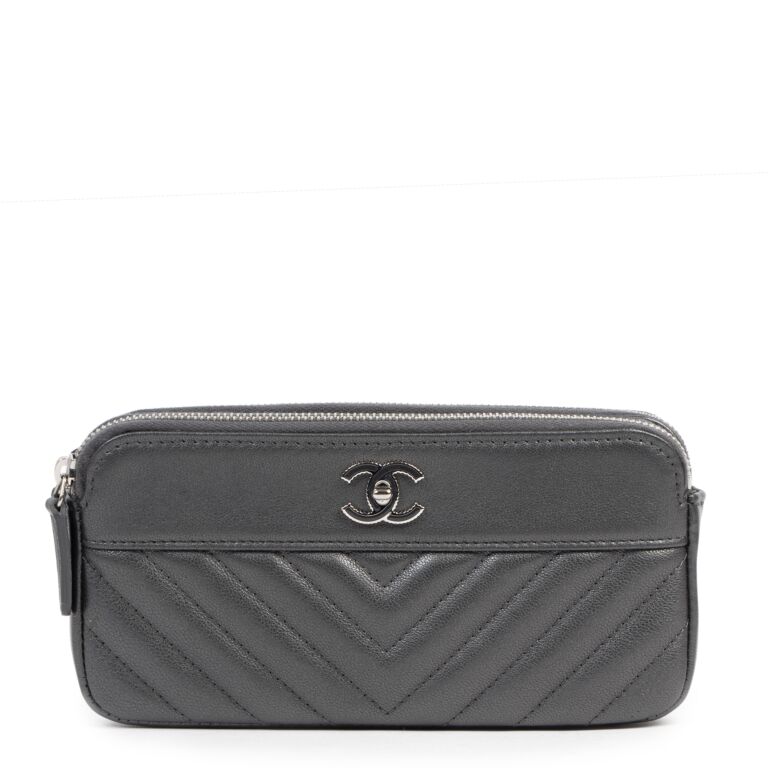 Chanel sales grey wallet