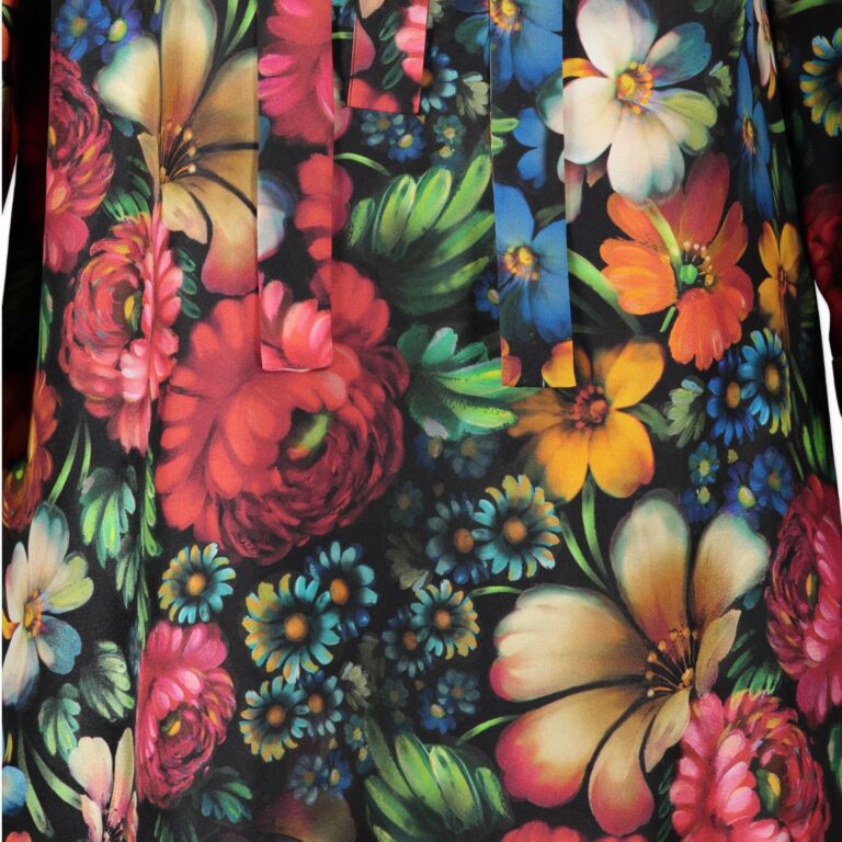 Gucci Floral Silk Shirt Dress - size IT40 ○ Labellov ○ Buy
