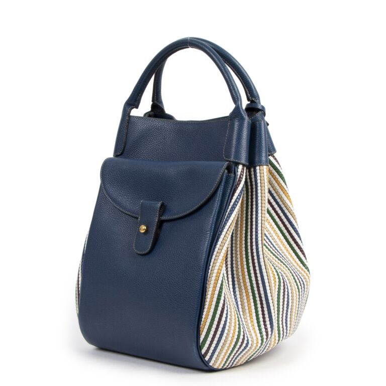 最高級Delvaux Blue Toile de Cuir Belon bag 最高級Delvaux Blue Toile de Cuir Belon bag