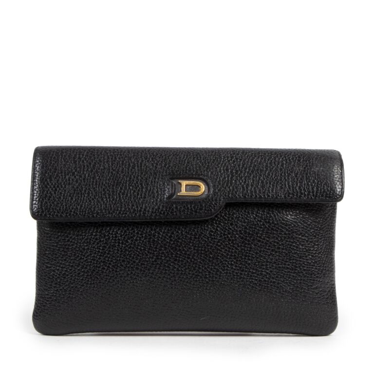 Delvaux Black Leather Pochette Labellov Buy and Sell Authentic Luxury
