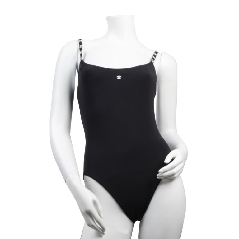 Chanel Black Logo Swimsuit - Size FR 40 ○ Labellov ○ Buy and