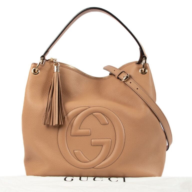 GUCCI SOHOショルダーバッグ　ベージュ Gucci Beige Soho Shoulder Bag ○ Labellov ○ Buy and Sell