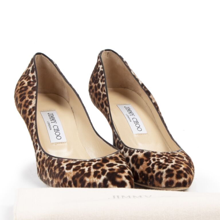 Jimmy Choo Leopard Print Heels Size 38 Labellov Buy and Sell Authentic Luxury