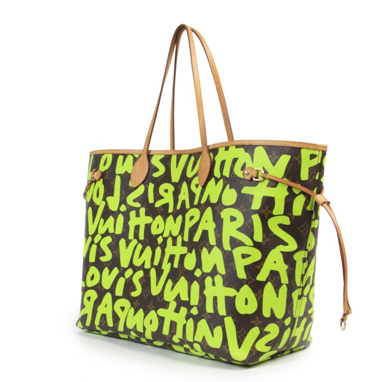 Louis Vuitton, Bags, Louis Vuitton Gm Graffiti Neverfull Stephen Neon