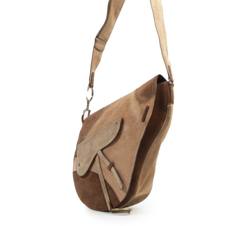 Dior suede saddle bag deals