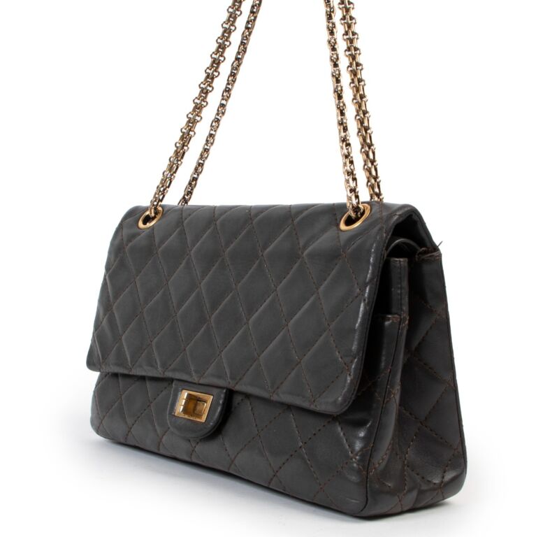 Chanel Grey 2.55 Reissue 226 Flap Shoulder Bag ○ Labellov ○ Buy