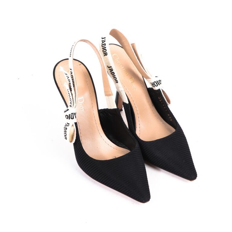 J'Adior Slingback Pump Black Technical Fabric | DIOR AU