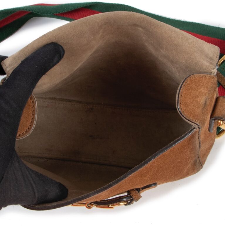 Gucci Suede Lady Web Crossbody Labellov Buy and Sell