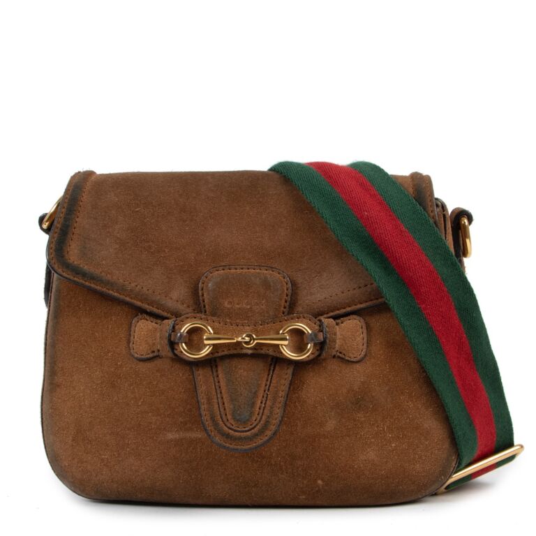 Gucci Suede Lady Web Crossbody Labellov Buy and Sell Authentic Luxury