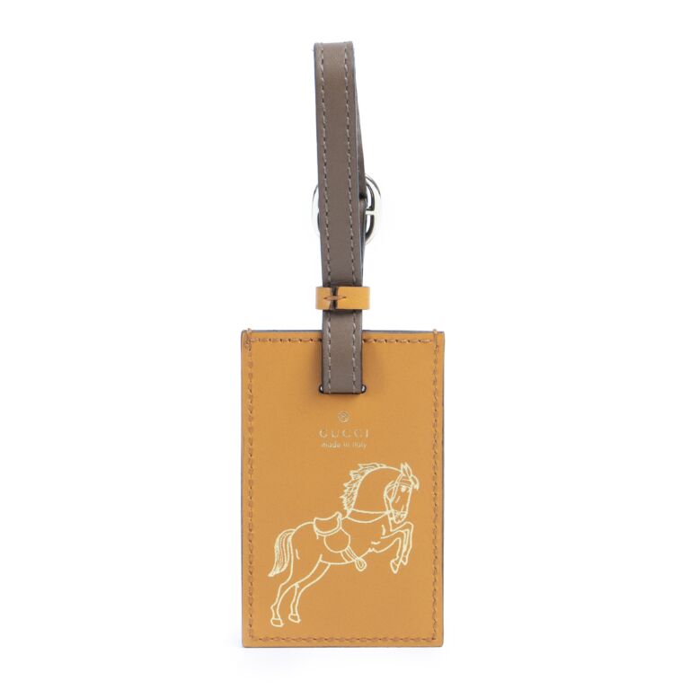 Gucci Horse Leather Luggage Tag Labellov Buy and Sell
