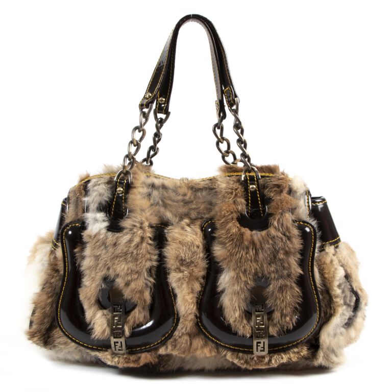 Fendi Faux Fur B Bag Labellov Buy and Sell Authentic Luxury