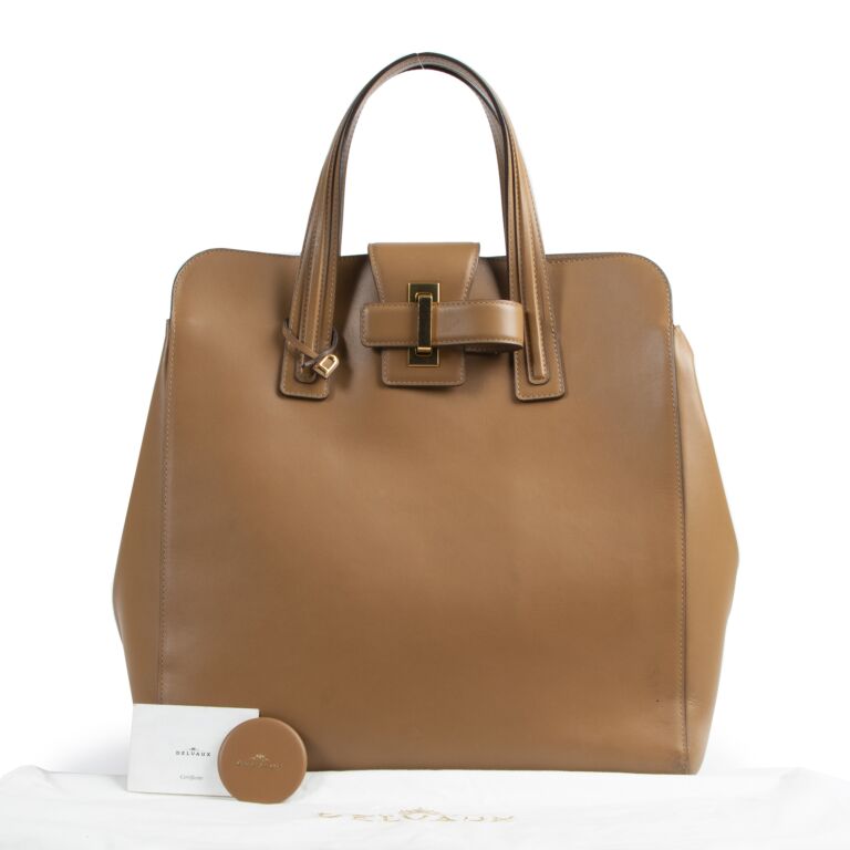 Delvaux Cognac Simplissime N S Tote Labellov Buy and Sell