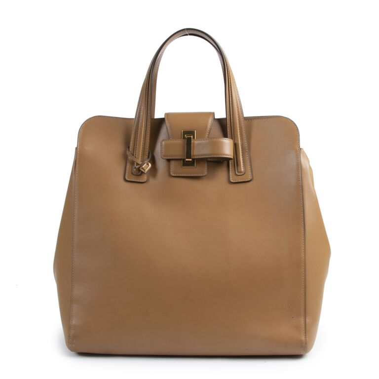 Delvaux Cognac Simplissime N/S Tote Labellov Buy and Sell Authentic Luxury
