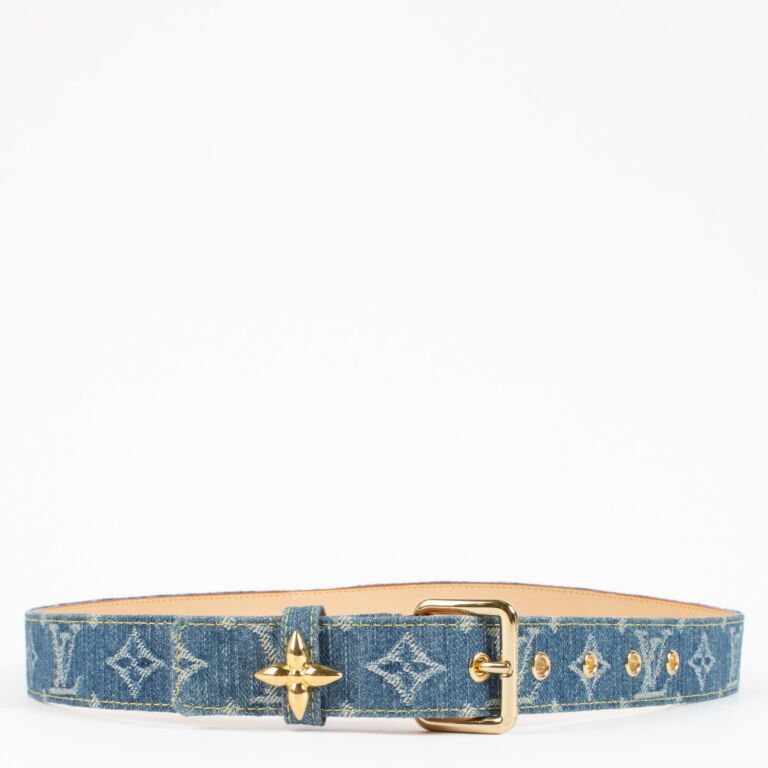 louis vuitton denim belt