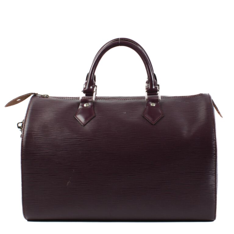 Louis Vuitton Cassis Epi Leather Speedy 35 Top Handle Bag
