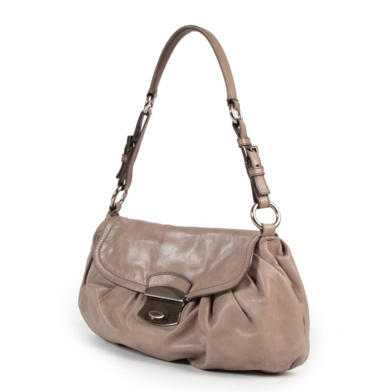 Prada shop taupe bag