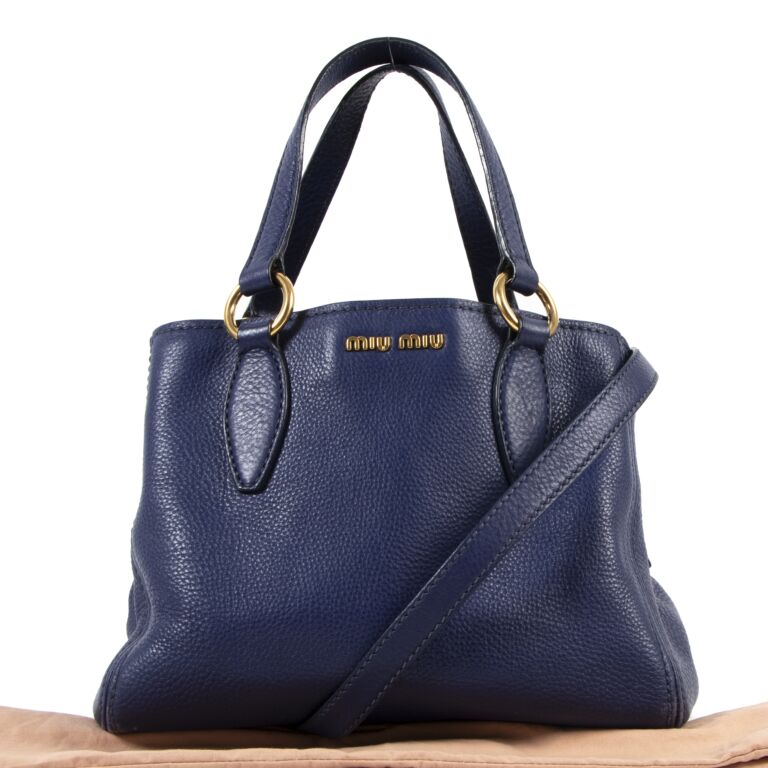 Miu Miu Cobalt Blue Covertible Shoulder Bag ○ Labellov