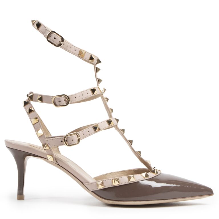 Valentino Nude Rockstud Leather Pumps Size 39 Labellov Buy