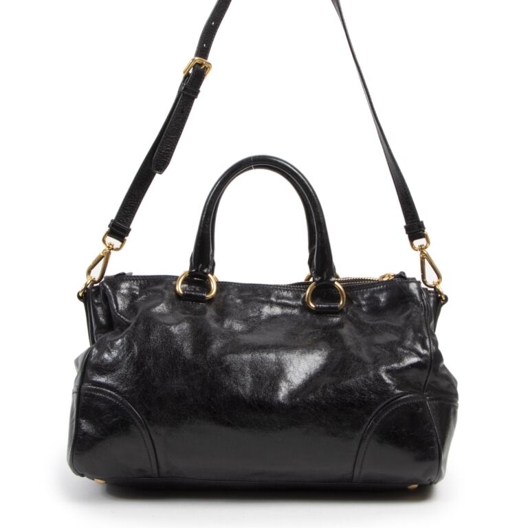 PRADA プラダ　ハンドバッグ　ブラック　リボン　VITELLO SHINE 楽天市場】【バッグ】PRADA プラダ VITELLO SHINE ハンドバッグ