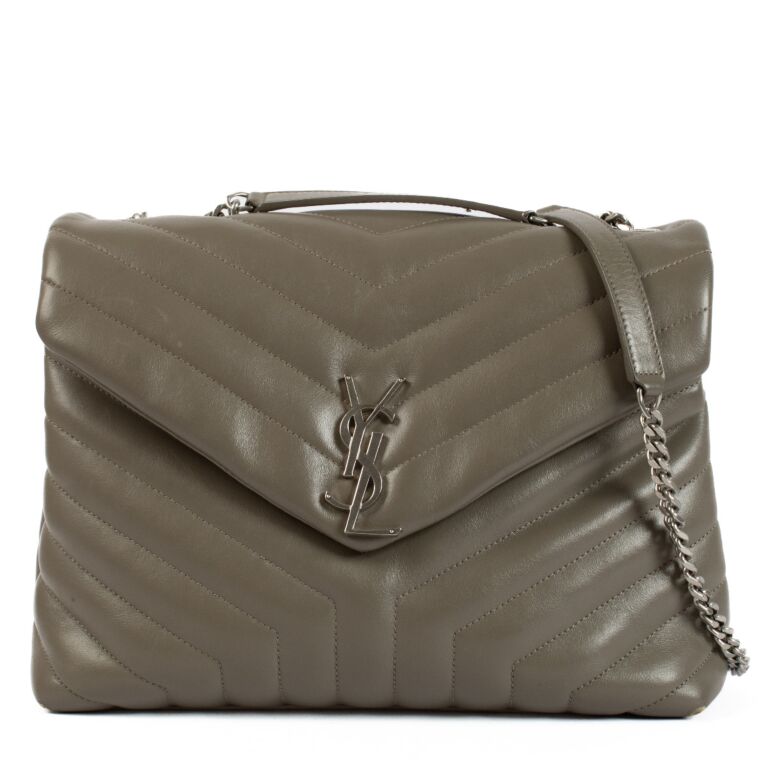 Ysl loulou medium grey cheap