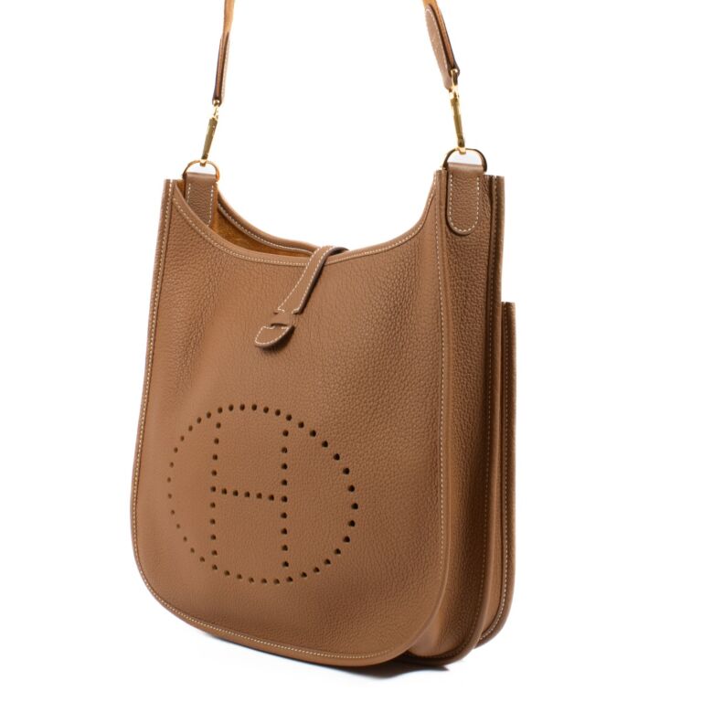 HERMES ◆Evelyne III 29 Etoupe X Gold◆ Hermès Gold Clemence Evelyne III 29 Palladium Hardware, 2024