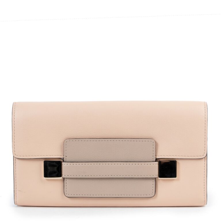 Delvaux Nude Sand Madame Wallet Labellov Buy and Sell Authentic Luxury