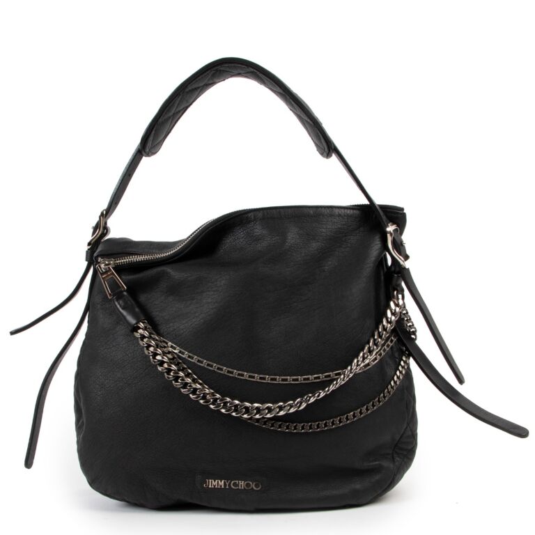 jimmy choo black shoulder bolsa