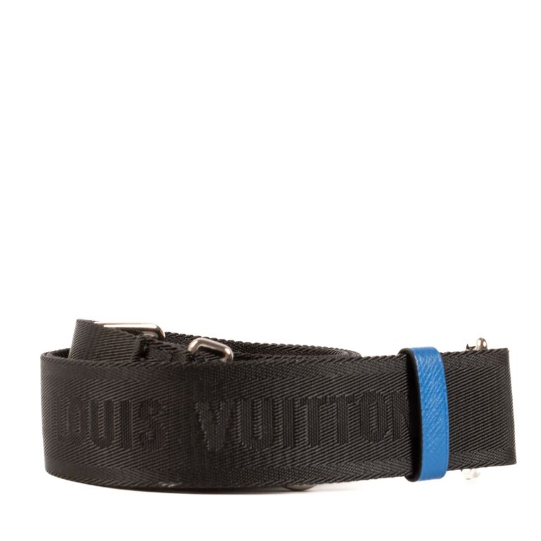 Louis Vuitton Black/Blue Nylon Alpha Messenger Strap