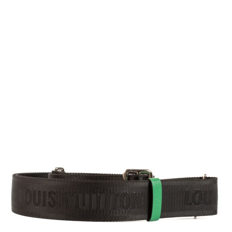 Louis Vuitton Black/Green Nylon Alpha Messenger Strap ○ Labellov