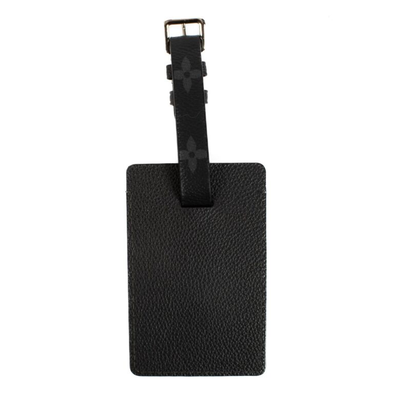 LOUIS VUITTON レザーラゲージタグ ブラック Louis Vuitton Black Leather Luggage Tag ○ Labellov ○ Buy