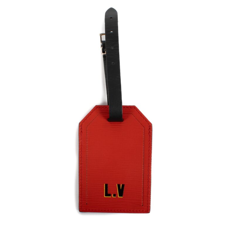 Louis Vuitton レザー タグ 赤 LOUIS VUITTON Calfskin Luggage Tag Red 1442023 | FASHIONPHILE