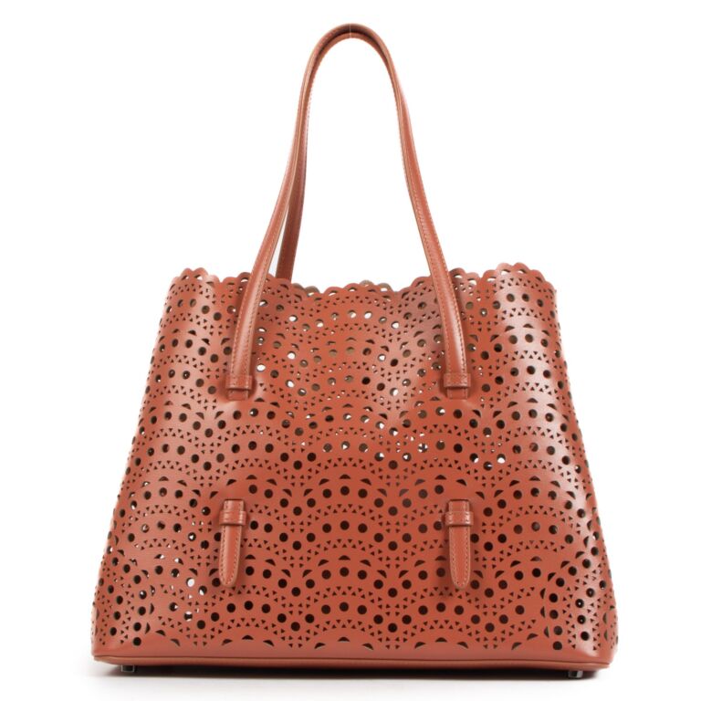 Alaïa Leather Mina 25 Tote Bag | Harrods US