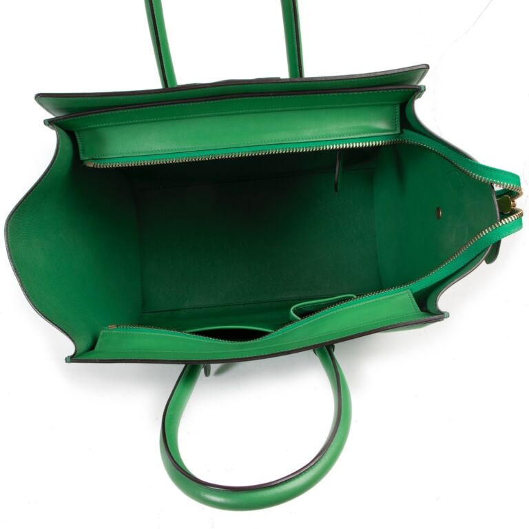 Celine Green Top handle Labellov Buy and Sell Authentic Luxury