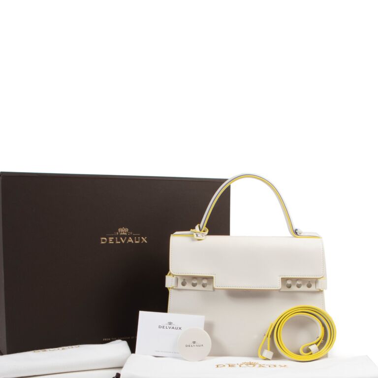 Delvaux White Leather Tempete MM Top Handle Bag Delvaux | The Luxury Closet