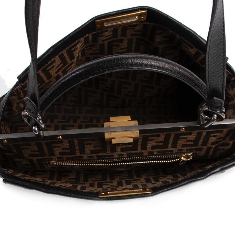【関税＆送料込み】Fendi Nvo - Peekaboo Bag Fendi Peekaboo Blue Large Bag + Strap ○ Labellov ○ Buy and