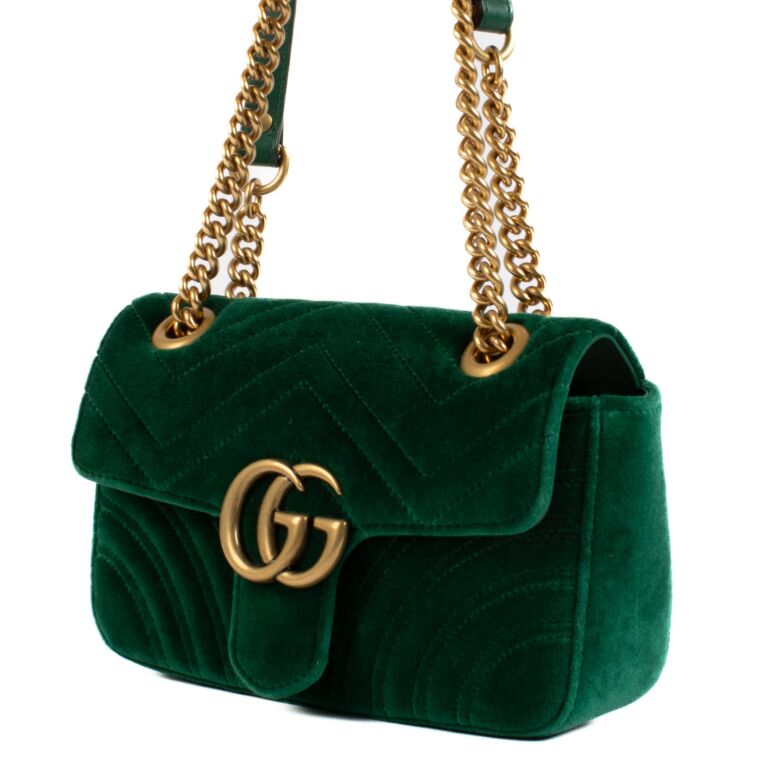 Green velvet gucci bag store