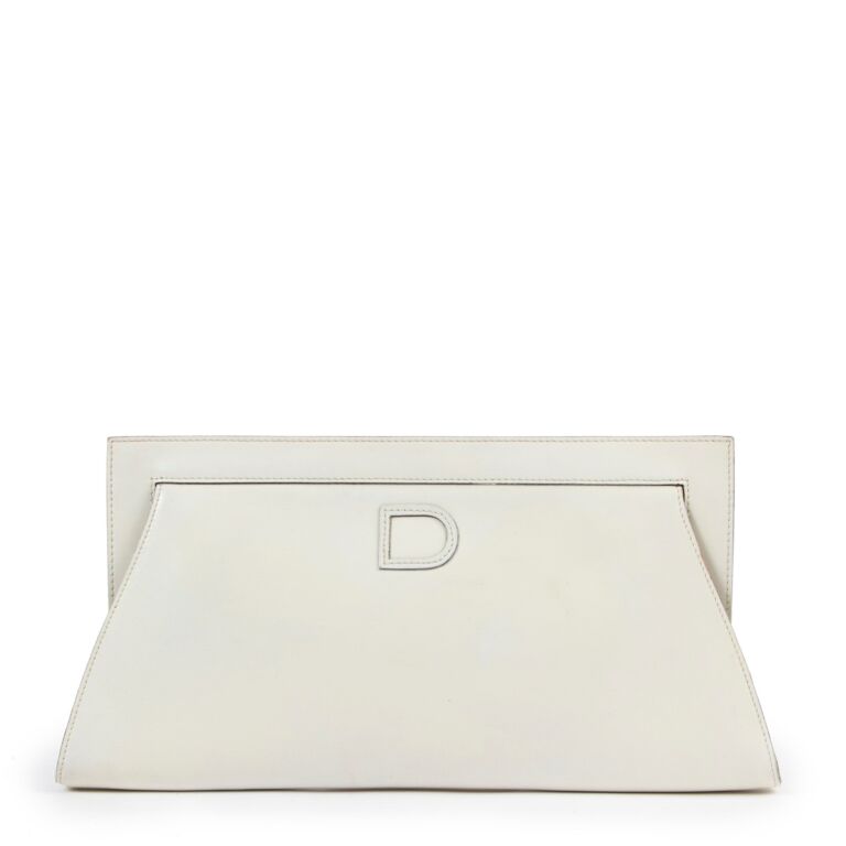 Delvaux White Leather Clutch Labellov Buy and Sell Authentic Luxury