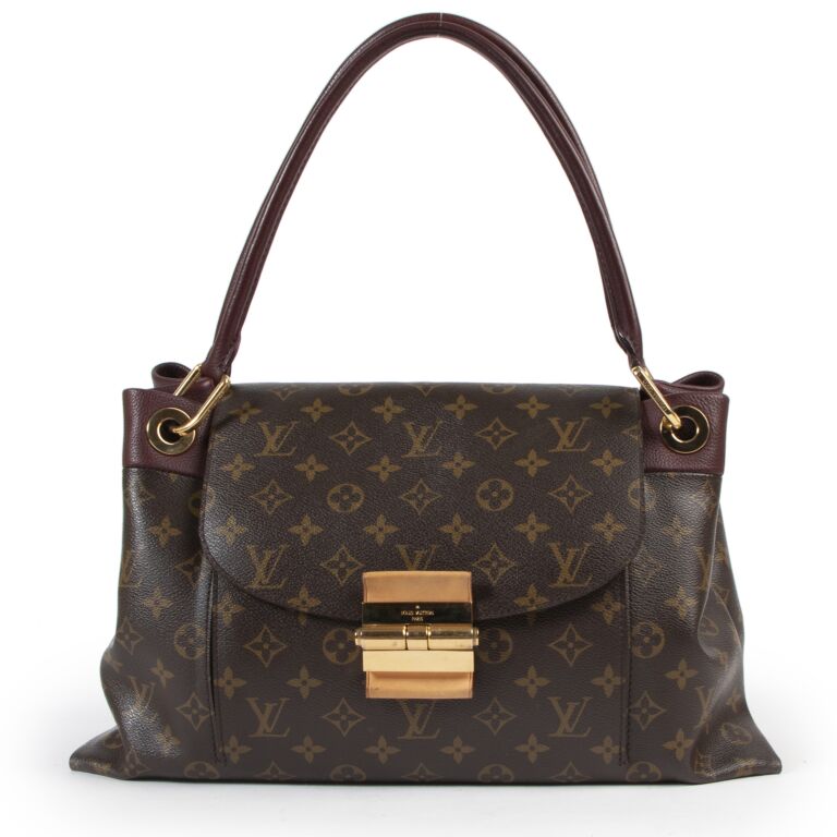 Louis vuitton cheap maroon handbag