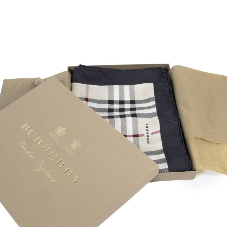 Burberry Cream Check Silk Scarf Labellov Buy and Sell