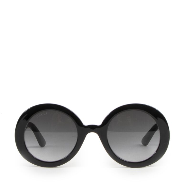 Gucci Black Round Sunglasses Labellov Buy and Sell Authentic Luxury