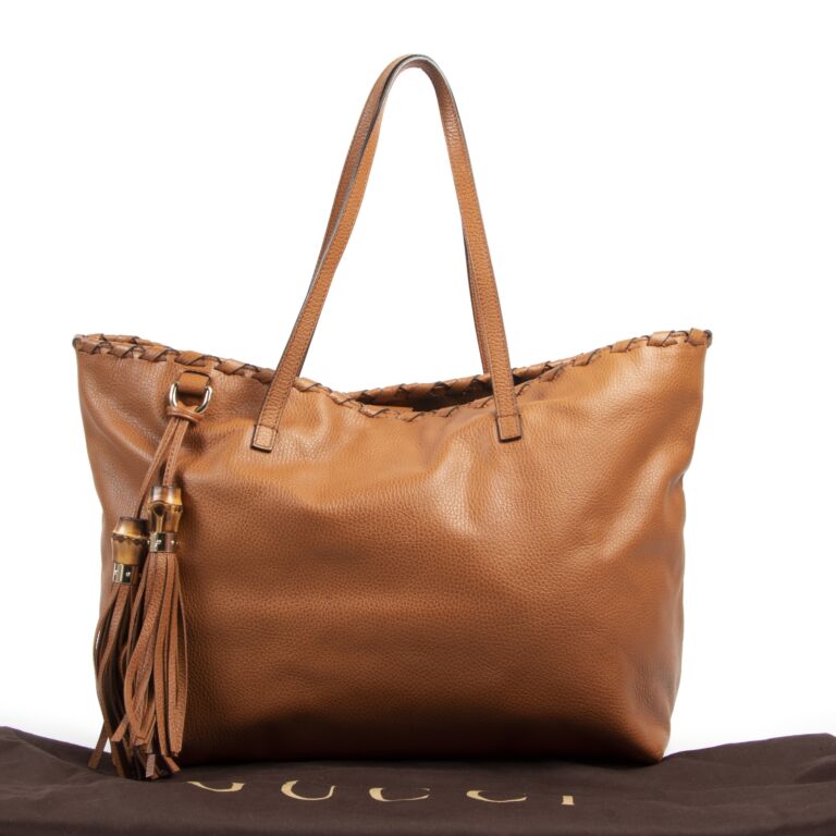 Gucci bamboo tassel tote clearance